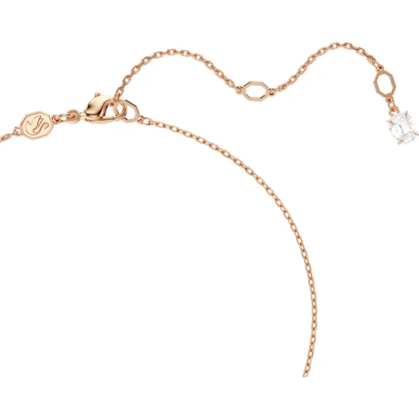 Swarovski Matrix ketting met hanger Ronde slijpvorm Crystal Pearl Rosé/Wit 5692265