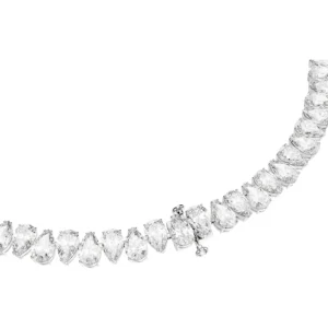 Swarovski Matrix ketting Tennis peervorm Zilver/Wit 5662277