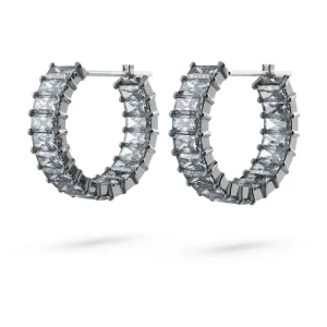 Swarovski Matrix oorbellen Baguette - slijpvorm Zilver/Grijs 5658650
