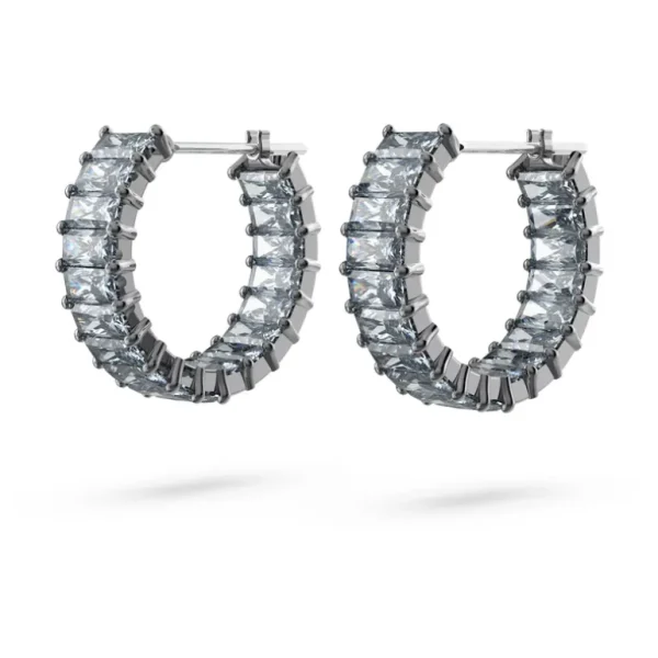 Swarovski Matrix oorbellen Baguette - slijpvorm Zilver/Grijs 5658650