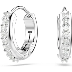 Swarovski Matrix oorbellen Ronde slijpvorm Zilver/Wit 5690670
