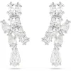 Swarovski Matrix oorbellen Verschillende slijpvormen Zilver/Wit 5700418