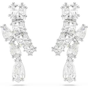 Swarovski Matrix oorbellen Verschillende slijpvormen Zilver/Wit 5700418