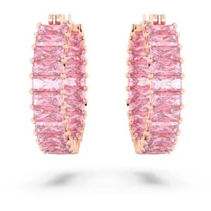 Swarovski Matrix oorbellen Baguette - slijpvorm Rosé/Roze (2,2 cm) 5657726