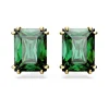 Swarovski Matrix oorbellen Vierkante slijpvorm Goud/Groen 5677142