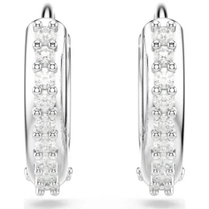 Swarovski Matrix oorbellen Ronde slijpvorm Zilver/Wit 5690670