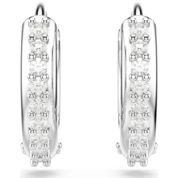 Swarovski Matrix oorbellen Ronde slijpvorm Zilver/Wit 5690670