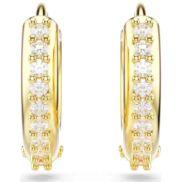 Swarovski Matrix oorbellen Ronde slijpvorm Goud/Wit 5697228