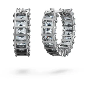 Swarovski Matrix oorbellen Baguette - slijpvorm Zilver/Grijs 5658650