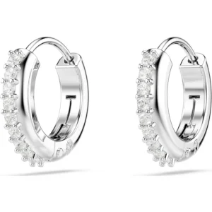 Swarovski Matrix oorbellen Ronde slijpvorm Zilver/Wit 5690670