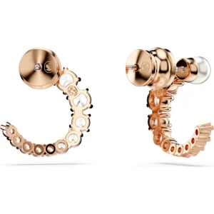 Swarovski Matrix oorbellen Ronde slijpvorm Crystal Pearl Rosé/Wit 5692264