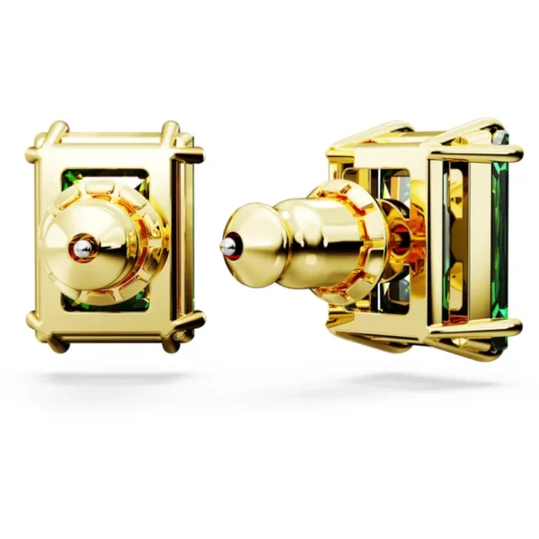 Swarovski Matrix oorbellen Vierkante slijpvorm Goud/Groen 5677142