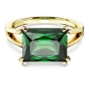 Swarovski Matrix ring Cocktail ring rechthoekige slijpvorm Goud/Groen