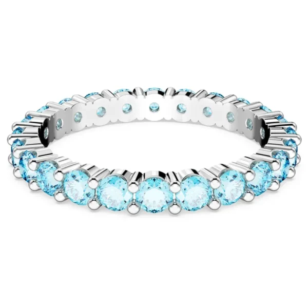Swarovski Matrix ring Ronde vorm Zilver/Blauw