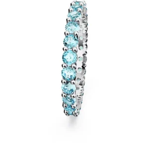 Swarovski Matrix ring Ronde vorm Zilver/Blauw