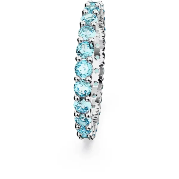 Swarovski Matrix ring Ronde vorm Zilver/Blauw