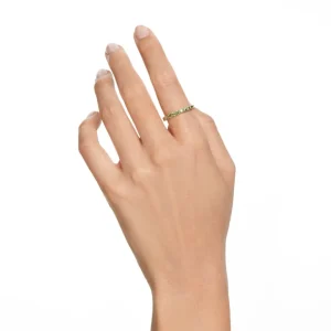 Swarovski Matrix ring Ronde vorm Goud/Groen