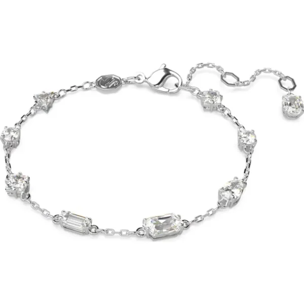 Swarovski Mesmera armband Verschillende slijpvormen Zilver/Wit (M) 5661530