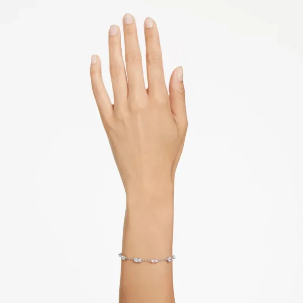 Swarovski Mesmera armband Verschillende slijpvormen Zilver/Wit (M) 5661530