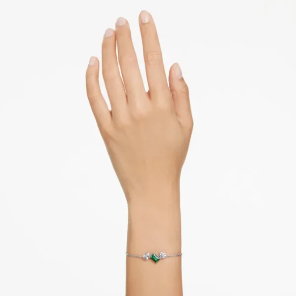 Swarovski Mesmera armband Verschillende slijpvormen Zilver/Groen 5668360