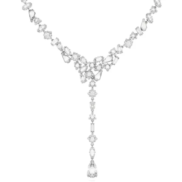 Swarovski Mesmera ketting Y-Ketting verschillende slijpvormen Zilver/Wit (38 - 45 cm) 5661520