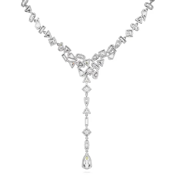 Swarovski Mesmera ketting Y-Ketting verschillende slijpvormen Zilver/Wit (38 - 45 cm) 5661520