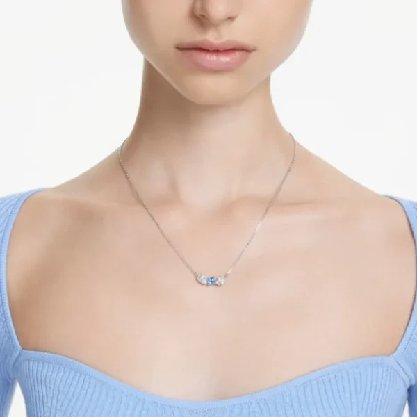 Swarovski Mesmera ketting met hanger Verschillende slijpvormen Zilver/Blauw 5668276