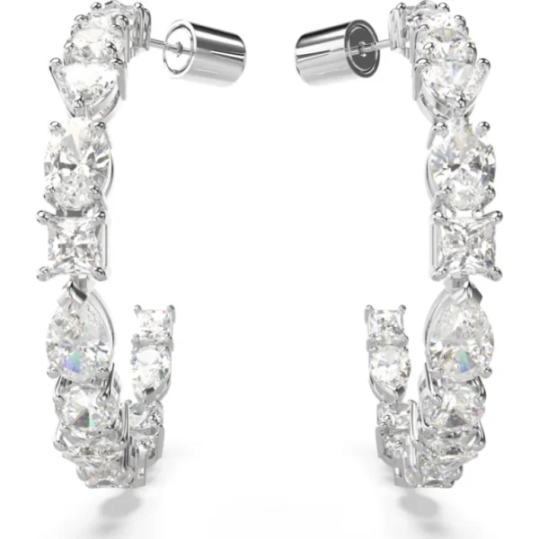 Swarovski Mesmera oorbellen Verschillende slijpvormen Zilver/Wit 5672834