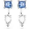 Swarovski Mesmera oorbellen Verschillende slijpvormen Zilver/Blauw 5665767