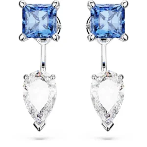 Swarovski Mesmera oorbellen Verschillende slijpvormen Zilver/Blauw 5665767