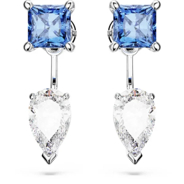 Swarovski Mesmera oorbellen Verschillende slijpvormen Zilver/Blauw 5665767