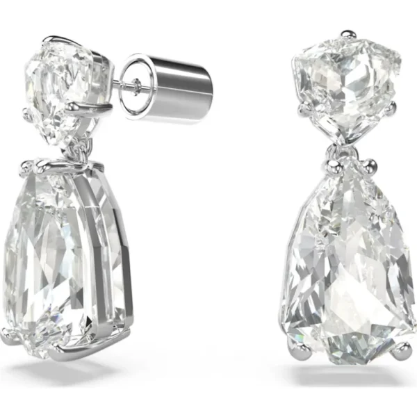 Swarovski Mesmera oorbellen Verschillende slijpvormen Zilver/Wit 5661683