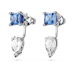 Swarovski Mesmera oorbellen Verschillende slijpvormen Zilver/Blauw 5665767
