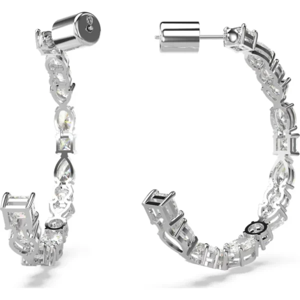 Swarovski Mesmera oorbellen Verschillende slijpvormen Zilver/Wit 5672834