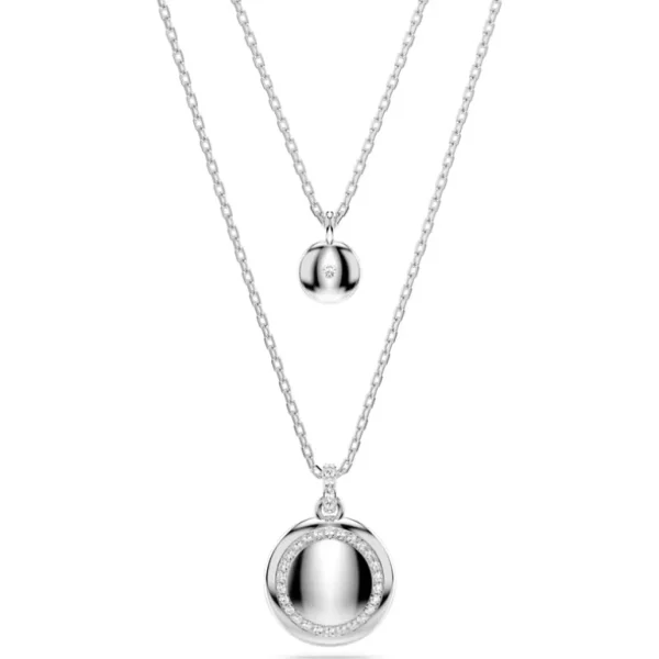 Swarovski Meteora ketting met hanger Gelaagde hanger bolvormig Zilver/Wit 5684244