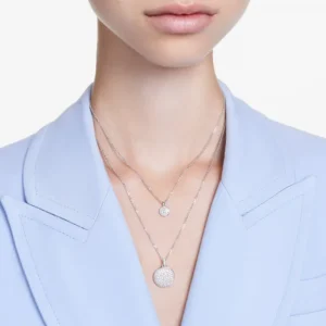 Swarovski Meteora ketting met hanger Gelaagde hanger bolvormig Zilver/Wit 5684244