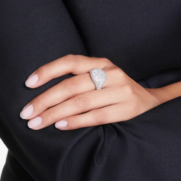 Swarovski Meteora ring Cocktailring Zilver/Wit