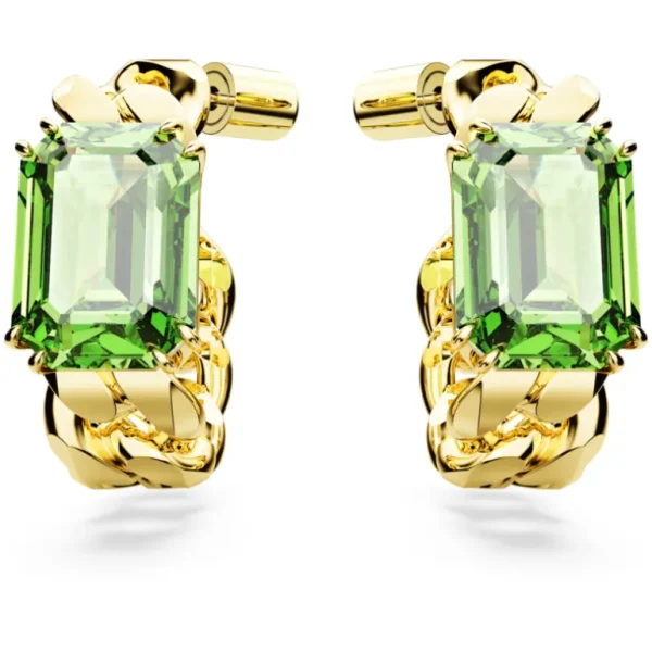 Swarovski Millenia oorbellen Octagon Slijpvorm Goud/Groen 5671253