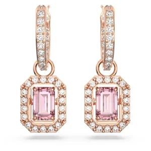 Swarovski Millenia oorbellen Octagon Cut Rosé/Roze 5649474