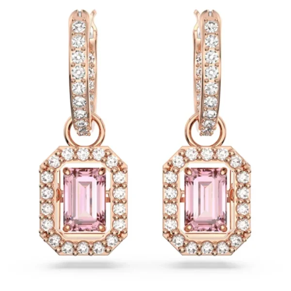 Swarovski Millenia oorbellen Octagon Cut Rosé/Roze 5649474