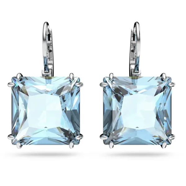 Swarovski Millenia oorbellen Square Cut Zilver/Blauw 5619472