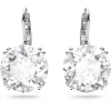 Swarovski Millenia oorbellen Round Cut Zilver/Wit 5628351
