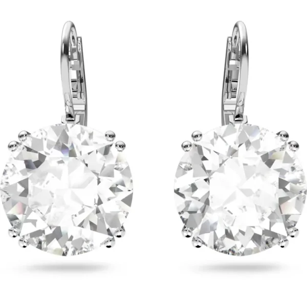 Swarovski Millenia oorbellen Round Cut Zilver/Wit 5628351