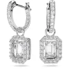 Swarovski Millenia oorbellen Octagon Cut Zilver/Wit 5638495