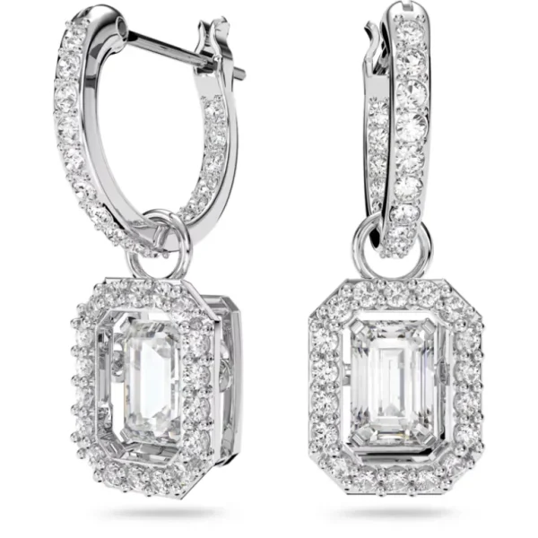 Swarovski Millenia oorbellen Octagon Cut Zilver/Wit 5638495
