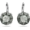 Swarovski Millenia oorbellen Round Cut Zilver, Zwart 5636567