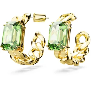 Swarovski Millenia oorbellen Octagon Slijpvorm Goud/Groen 5671253