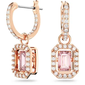 Swarovski Millenia oorbellen Octagon Cut Rosé/Roze 5649474