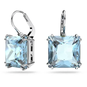 Swarovski Millenia oorbellen Square Cut Zilver/Blauw 5619472