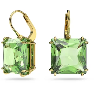 Swarovski Millenia oorbellen Square Cut Goud/Groen 5636564